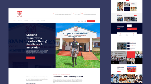 St Joans Academy Eldoret website